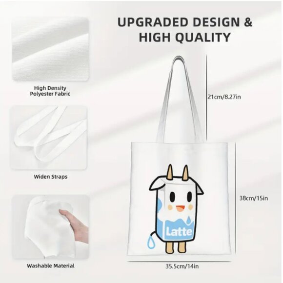 Tokidoki Latte Canvas Tote Double Handle Bag NWT - Picture 4 of 5